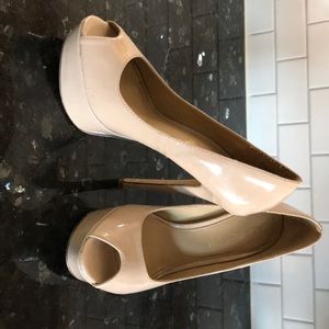 Aldo Nude Peep Toe Heels